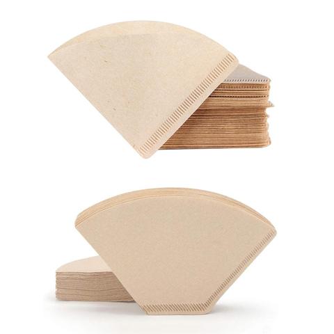 Papel de filtro de café sin blanquear, 100% de café Natural, estilo papel, apto para cafetera de 1 a 2 tazas y 1 a 4 tazas ► Foto 1/6