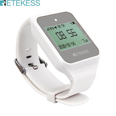 Retekess-reloj receptor inalámbrico multilenguaje TD108, equipo buscapersonas para camarero, llamada, restaurante, cafetería, dentista, clínica, fábrica ► Foto 1/6