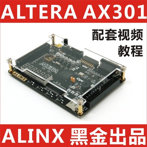 Alinx ALTERA FPGA-Placa de desarrollo de oro negro, CYCLONE EP4CE6 IV, con vídeo tutorial ► Foto 1/5