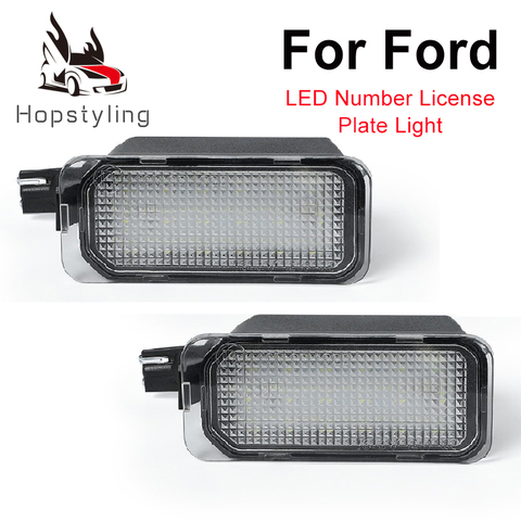 2 unids error libre para Ford Fiesta ja8 Focus s-max c-max Mondeo Kuga Galaxy 2010 18smd coche LED Marcos de matrícula lámpara de luz OEM reemplazar ► Foto 1/6