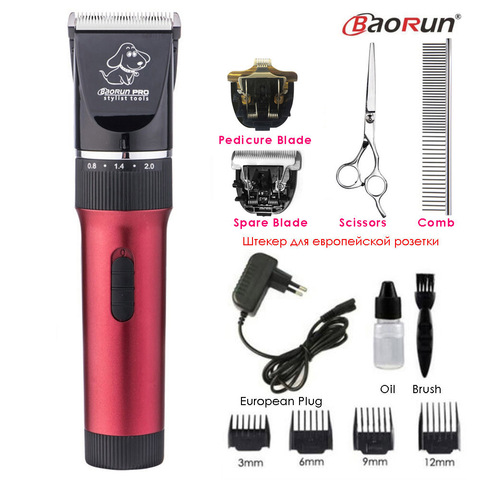 BaoRun-Kit DE ASEO profesional P6, recortador de pelo Gato para perros, Afeitadora eléctrica, máquina de corte de pelo, 110-240V ► Foto 1/6