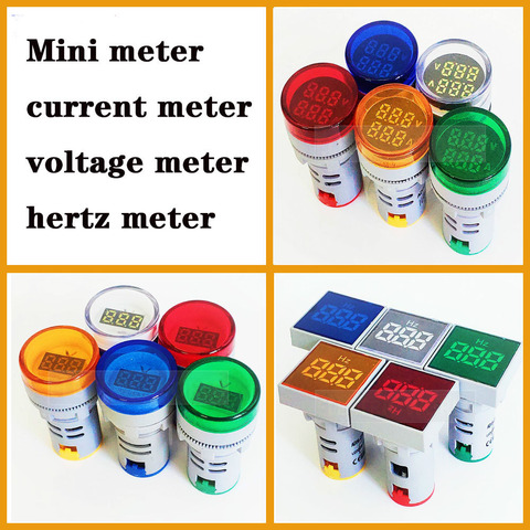 Medidor Hertz mini, voltímetro, amperímetro, indicador digital, multímetro, medidor de corriente, indicador LED, lámpara, medidor de voltaje ► Foto 1/6