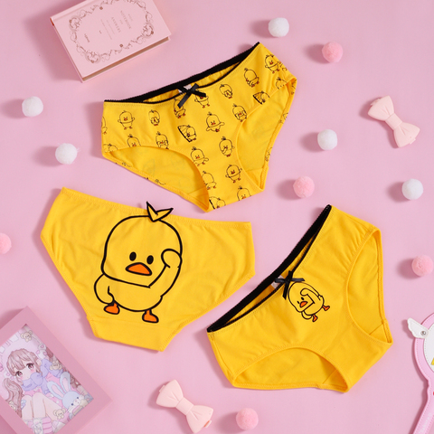 Ropa interior de pato Kawaii de dibujos animados para mujer, lencería bonita de Lolita para niñas, bragas para Cosplay, regalo ► Foto 1/4