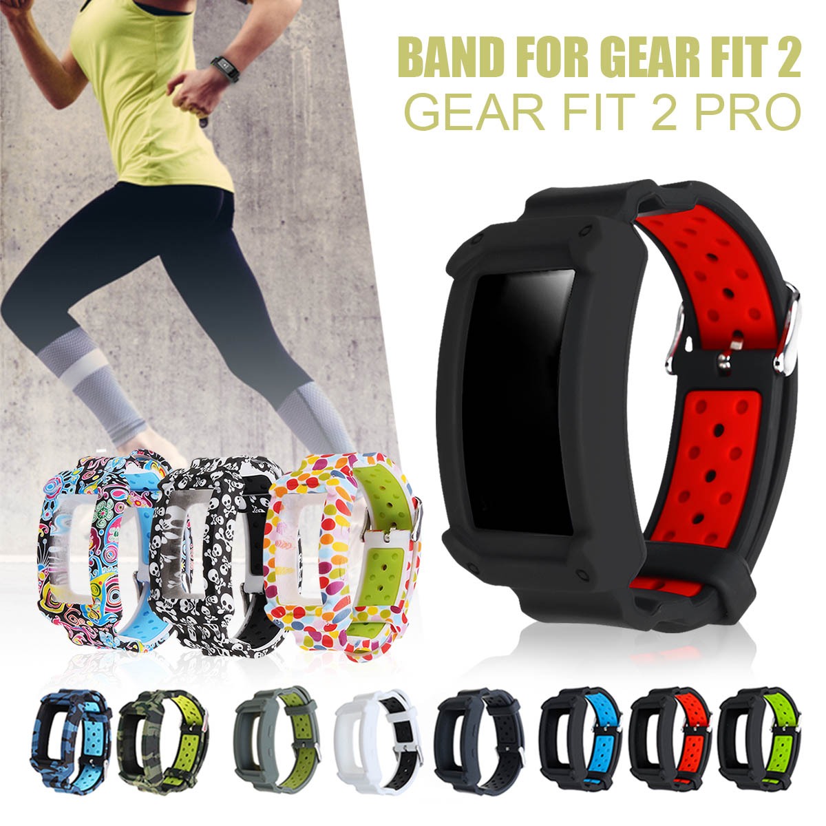 Pulsera de silicona ver bandas de reemplazo correa para Samsung Gear Fit 2 SM-R360/Fit2 Pro R365 correa de reloj ► Foto 1/6