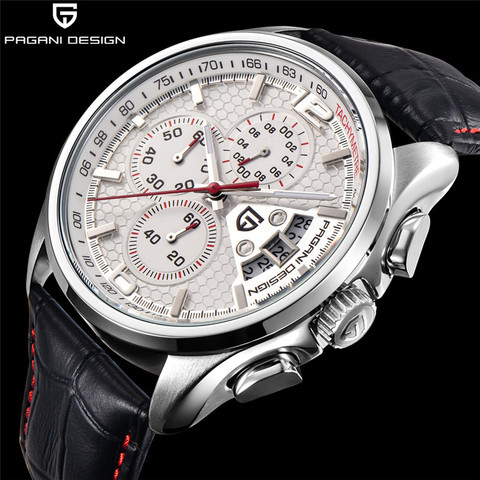 Reloj masculino PAGANI diseño los hombres de cuarzo relojes de marcas de lujo de moda tiempo movimiento militar Relojes de Cuero relojes de cuarzo ► Foto 1/6