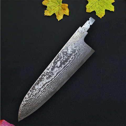 De acero de Damasco cuchillo para chef santoku amascus Chef cuchillo de hoja en blanco 67 capas japonés de acero de Damasco VG-10 cuchillo de cocina Damascus ► Foto 1/6