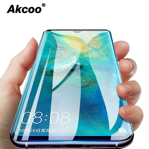 Akcoo P30 pro protector de pantalla de vidrio UV para Huawei Mate 20 Pro película de vidrio P20 pro 6D La pegamento protector p30 lite caso agradable ► Foto 1/6