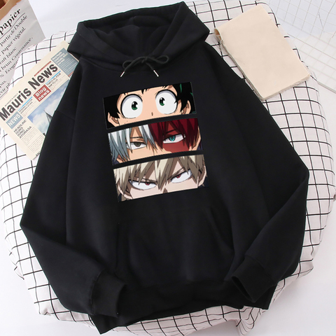 Sudaderas con capucha My Hero Academia para hombre, sudaderas informales de moda, sudadera holgada de Anime japonés, ropa de calle creativa de Hip Hop para hombre ► Foto 1/6