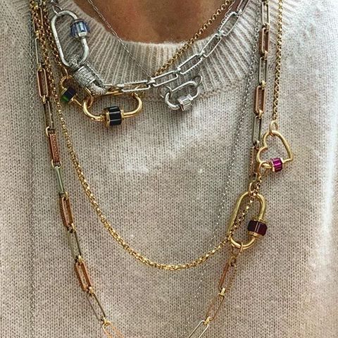 Juya-Colgante de cadenas hecho a mano para mujer, suministros de joyería, cierres de mosquetón creativo en espiral, medallón de tornillo, cierres, accesorios ► Foto 1/6