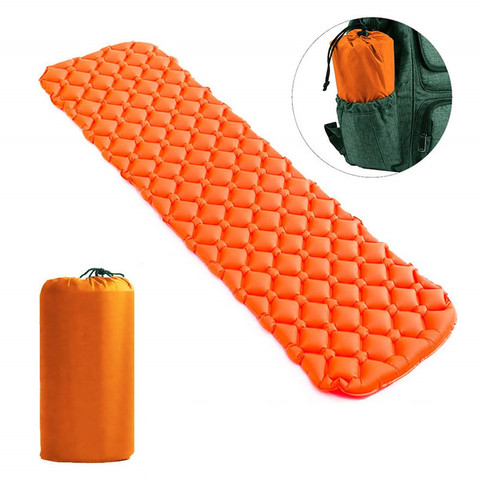 Colchoneta inflable ultraligera para acampar, colchoneta para dormir, para mochilero y senderismo, con aislamiento ► Foto 1/6