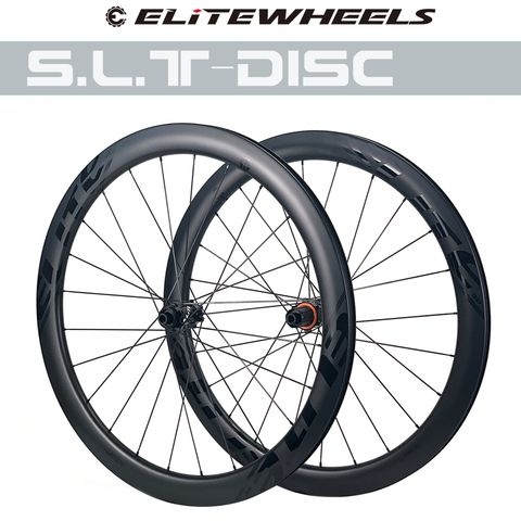 ELITEWHEELS-ruedas de carbono SLT para disco de carretera, rodamiento de cerámica de baja resistencia, Centro de bloqueo para disco de bicicleta de carretera ► Foto 1/6