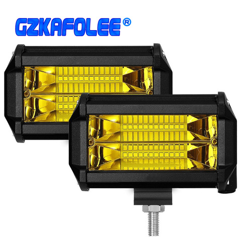 GZKAFOLEE LED Bar 6000k LED luz de trabajo para camiones punto/viga de la inundación luz LED de conducción Bar para coche ATV 4x4 Offroad Tractor Jeep bar ► Foto 1/6