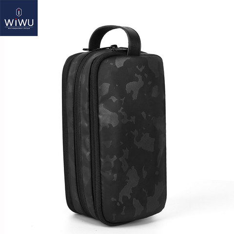 WIWU-Bolsa de almacenamiento electrónica para viaje, diseño portátil, bolsa de transporte para Cables de teléfono móvil, cargador, bolsas de almacenamiento para dispositivos ► Foto 1/6