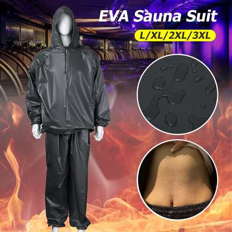 Traje de Sauna de EVA para hombre y mujer, traje de Sauna para perder peso, para ejercicio de sudor, capuchas para el gimnasio, ropa deportiva con quemador de calorías ► Foto 1/6