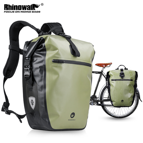 Rhinowalk-Bolsa de bicicleta y alforja Totalmente impermeable, 27L, para motocicleta grande, capacidad multifuncional, trasera, para ciclismo, 2022 ► Foto 1/6