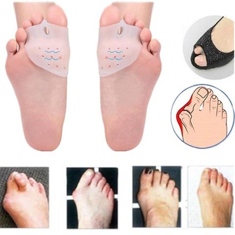 Gel de silicona para juanetes, separador de dedos grandes, esparcidor, protección, Corrector Hallux Valgus pie, masajeador, 2 uds. ► Foto 1/6