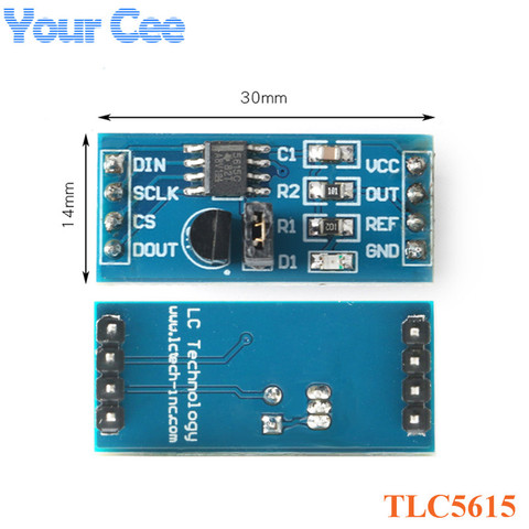 Convertidor de Digital a analógico TLC5615, módulo de conversión IC 5V, 10 bits, DAC ► Foto 1/5