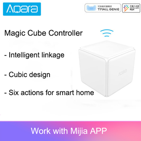 Controlador de cubo mágico de Aqara versión Zigbee controlado por seis acciones para el funcionamiento del dispositivo de casa inteligente con aplicación para hogares mijia ► Foto 1/5