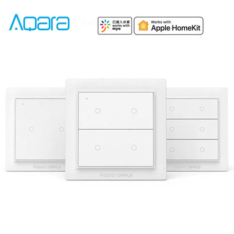 Aqara-interruptor inteligente OPPLE inalámbrico, Original, funciona con Apple HomeKit y aplicación Mihome, dos/cuatro/seis botones ► Foto 1/6