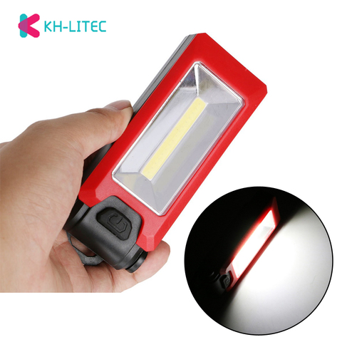 KHLITEC-Mini lámpara LED COB portátil de trabajo, luz para inspección al aire libre, Camping, lámpara de reparación de coche magnética con imán y gancho ► Foto 1/6