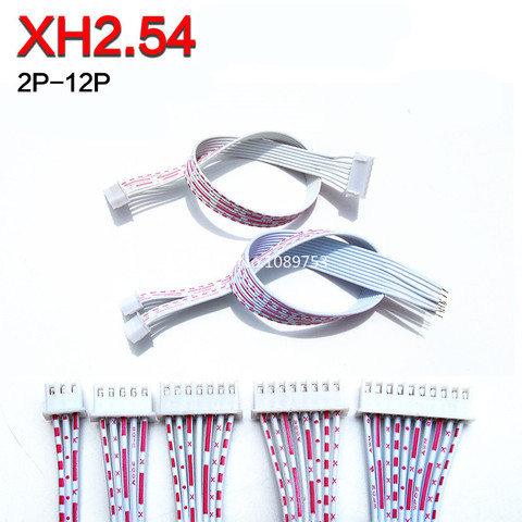 Uds XH 2,54mm conector de Cable XH2.54 línea de enchufe longitud 30/20/10CM rojo y blanco 2P/3P/4 P/5P/6P/7P/8P/9P 9P/P 10/11P/12P ► Foto 1/5