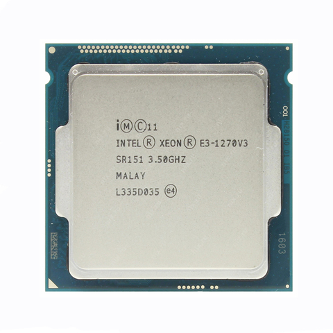 Intel Xeon E3 1270 V3 3,5 GHz LGA1150 8MB CPU Quad Core procesador SR151 ► Foto 1/1