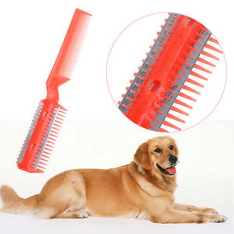 1 de policarbonato para perros gato de pelo peine de corte con 2 cuchillas aseo de adelgazamiento del cabello Accesorios ► Foto 1/6