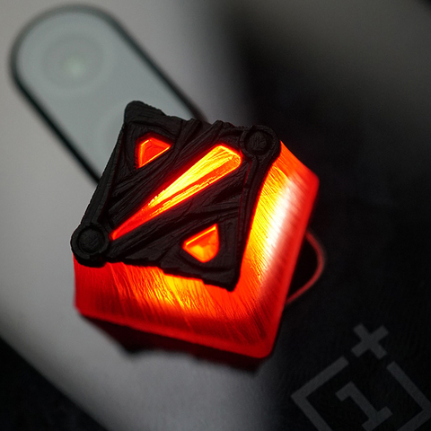 Tapa de tecla de resina hecha a mano para interruptor MX, personalizada mecánica, tapa de llave retroiluminada para trabajo manual Dota 2, 1 ud. ► Foto 1/5