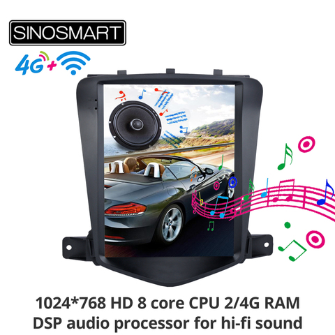 Sinosmart estilo Tesla GPS para coche reproductor de navegador de Radio para Chevrolet Cruze Daewoo Lacetti Android 2009-2015 IPS pantalla ► Foto 1/3