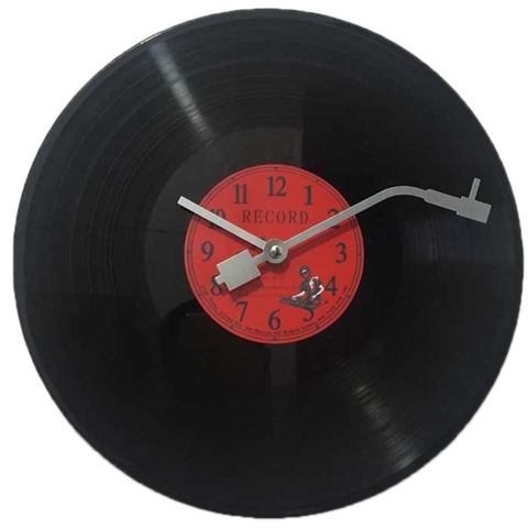 Reloj tranquilo de pared de vinilo, Retro, Europeo, nostálgico, con personalidad, decorativo Café Bar ► Foto 1/6