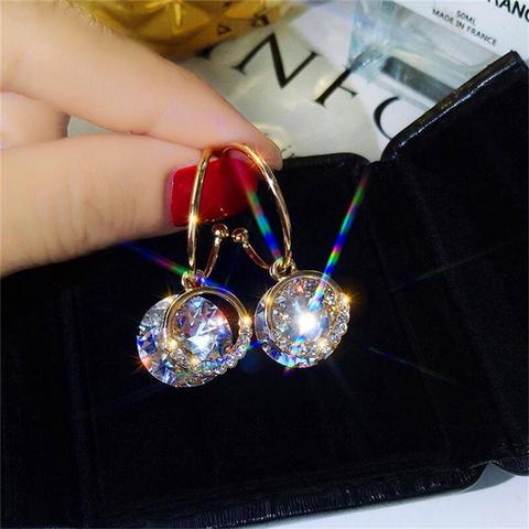 Pendientes colgantes redondos clásicos de Metal para mujer, aretes geométricos circulares, joyería pequeña para regalo 2022 ► Foto 1/6