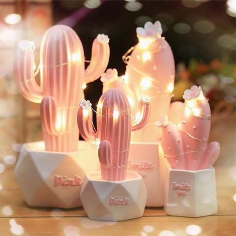 Lámpara de mesa LED de Cactus 2022 Original, luz nocturna pequeña de estrella de sueño, decoración de dormitorio, regalo para niños ► Foto 1/6