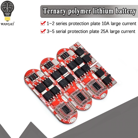 Batería de iones de litio 5s 25A BMS 18650, módulo de placa de circuito de protección de litio Lipo, Pcb Pcm, cargador de Lipo 1s 2s 10a 3s 4s ► Foto 1/6