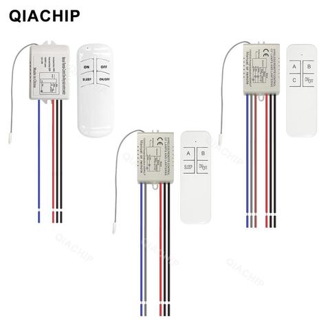 Interruptor de Control remoto inalámbrico para puerta eléctrica, luz de lámpara de 220V, 433Mhz, receptor universal, transmisor, ventilador inteligente ► Foto 1/6