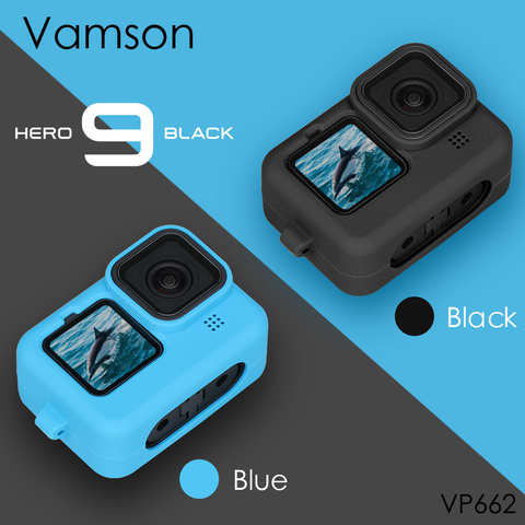 Funda de silicona blanda para Gopro Hero 9, carcasa protectora completa, VP662 accesorio de cámara, color negro ► Foto 1/6