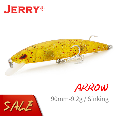 Jerry Arrow-señuelo Artificial para pesca de agua dulce, anzuelo flotante de fundición, piscardo, 90mm, triple gancho, trucha, lubina ► Foto 1/6