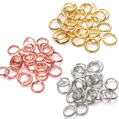 Anillos abiertos de acero inoxidable para hacer joyas, conectores de anillos partidos de 4, 5, 6 y 8mm, 200 Uds. ► Foto 1/6