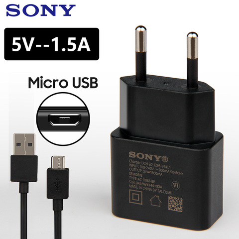 Cargador de pared Original UCH20 para Sony Xperia Z3 compacto XL39h Z Ultra C6802 Z1 Z2 Z3 Z4 Z3 compacto L39h L39T E6553 Z3 mini ZL 2 ► Foto 1/6