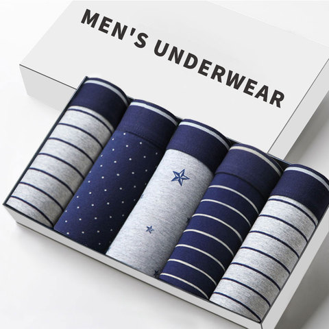 Calzoncillos Bóxer transpirables con estampado para hombre, ropa interior masculina cómoda de marca ► Foto 1/6
