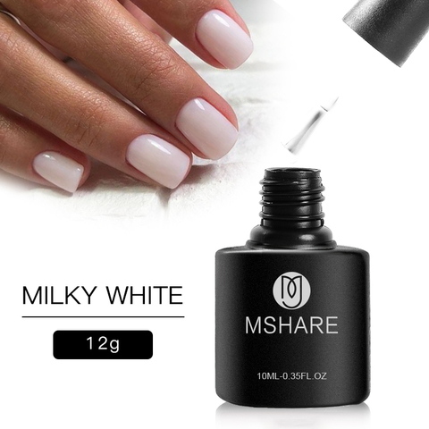 MSHARE-esmalte de uñas en Gel blanco lechoso, 12g ► Foto 1/5