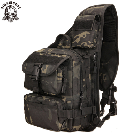 SINAIRSOFT-Bolso táctico de nailon para deportes al aire libre, mochila militar de escalada 800D con arnés de hombro individual para acampar ► Foto 1/6