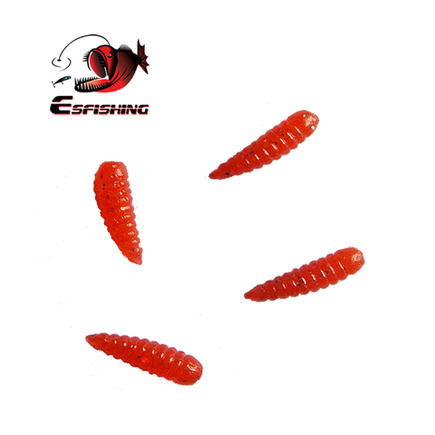 KESFISHING 100 Uds pan señuelo de gusano para Pesca larva gusano 0,6 