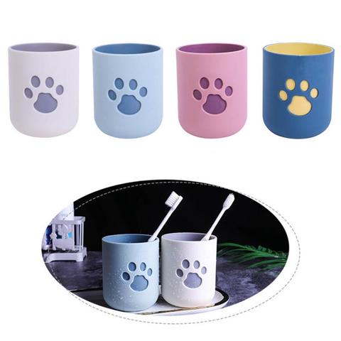 Taza de lavado de dientes de estilo nórdico Simple, juegos de tazas organizadoras de plástico para baño, soporte para cepillo de dientes, accesorios de baño, 1 Uds. ► Foto 1/6