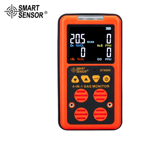 Detector Digital de multigas 4 en 1, Analizador de Gas, oxígeno, hidrógeno, monóxido de carbono, Monitor de Gas Combustible, O2, H2S, CO LEL ► Foto 1/6