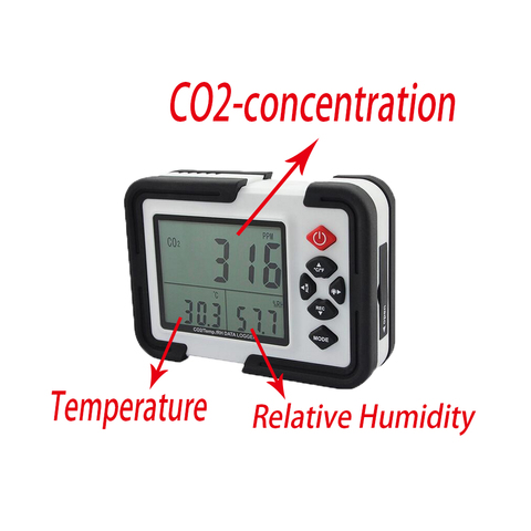 Digital portátil CO2 Metro CO2 Monitor Detector de HT-2000 analizador de Gas 9999ppm CO2 analizadores de temperatura humedad relativa de prueba ► Foto 1/6