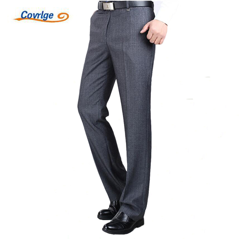 Covrlge hombres traje de alta calidad hombres pantalones de vestir pantalones de seda recta negocios mens formal tamaño grande 40 42 44 MKX005 ► Foto 1/6