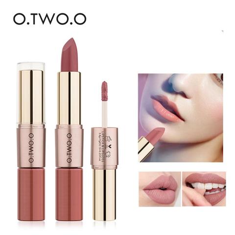 O.TW O.O 12 colores maquillaje lápiz labial brillo de labios Sexy rojo labio Stick impermeable humedad labios cosméticos lápices labiales mate ► Foto 1/6