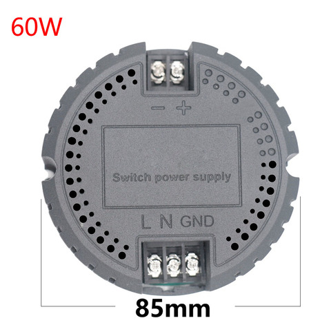 Adaptador de controlador redondo para fuente de alimentación LED, transformador de luz para tira LED, 60W, AC220V a DC12V ► Foto 1/5