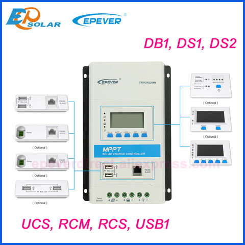 EPever TRIRON-controlador de carga Solar, accesorios de la serie 10A 20A 30A 40A, interfaz Modular LCD, DS1 DS2 UCS, envío gratis ► Foto 1/6