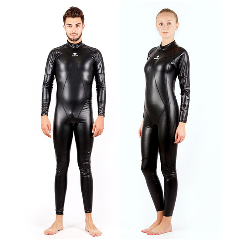 Fanceey una pieza de cuerpo completo bañador para parejas de triatlón traje de las mujeres de la PU impermeable de buceo traje para hombres traje de pesca submarina ► Foto 1/6